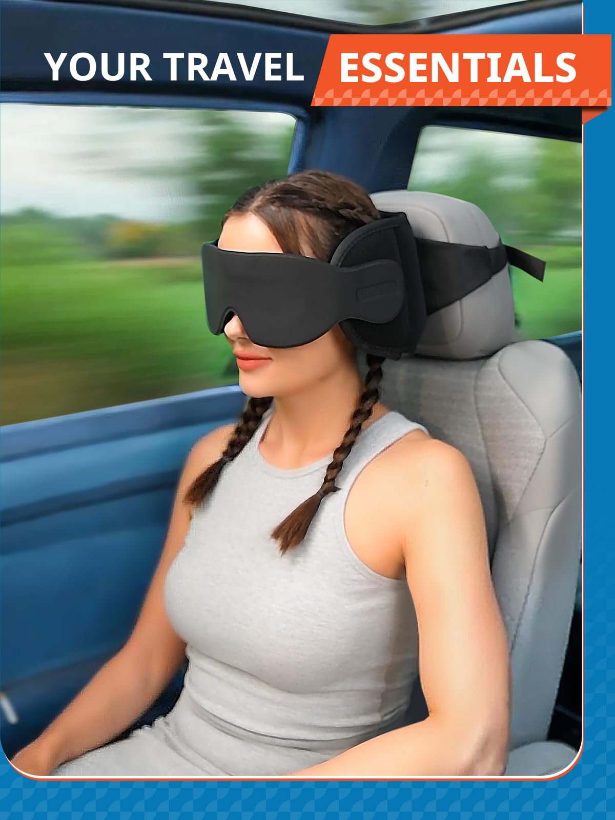 Amazon｜SARISUN トラベルピロー 車 トラベルピロー 3Dアイマスク付き